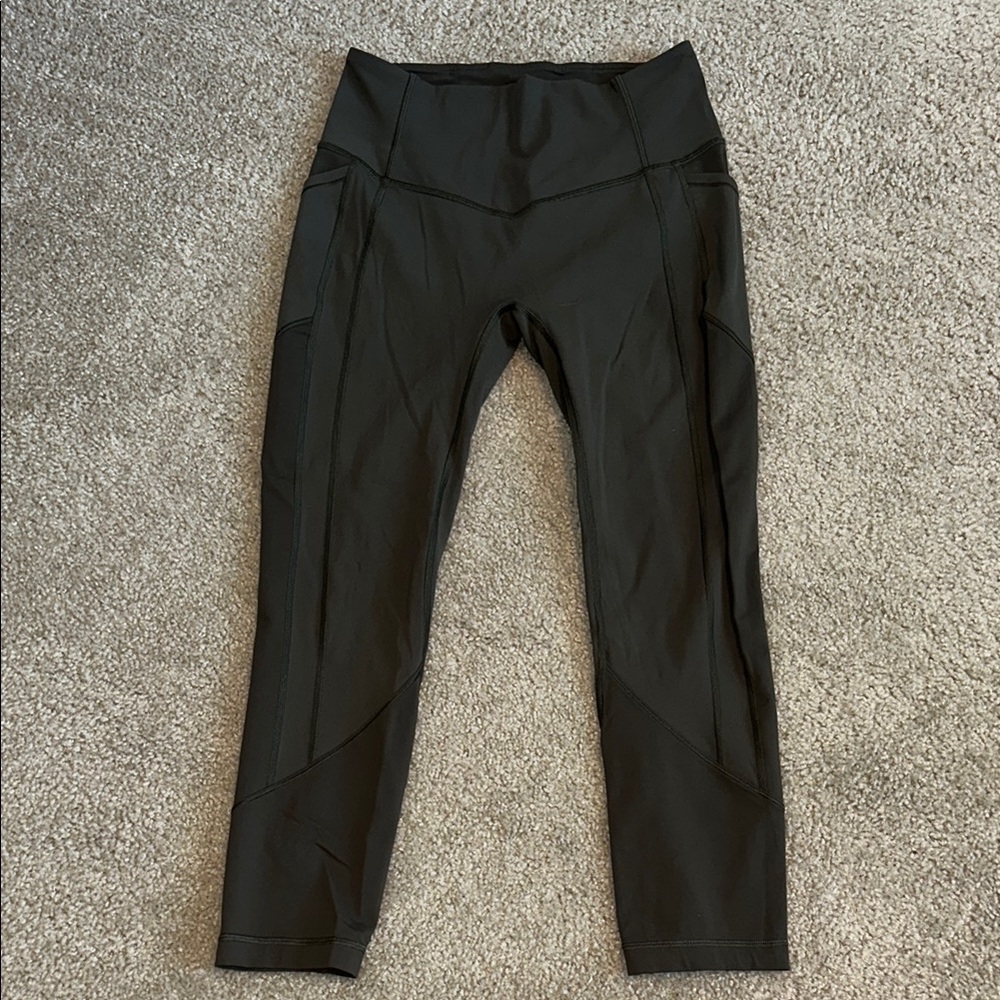 Lululemon Olive Green High-Waisted Leggings